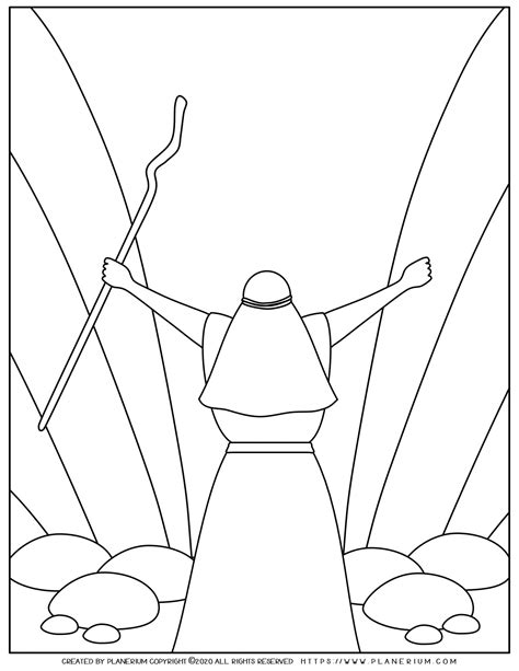 Moses Trough The Red Sea Coloring Pages