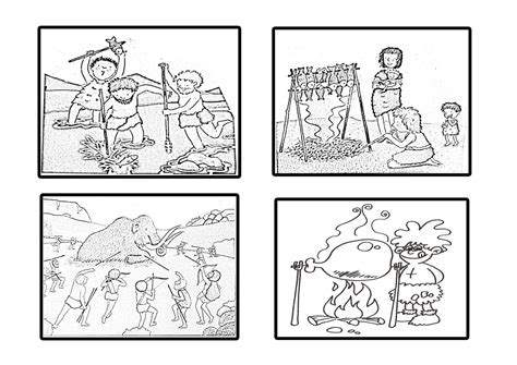 10 Dibujos De La Prehistoria Para Imprimir Para Niños
