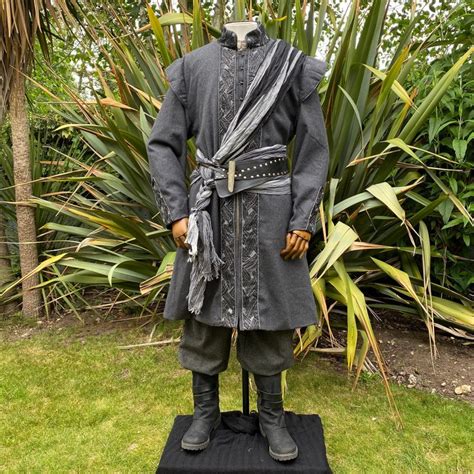 Larp Coat Noble Lord Mage Wool Grey Steampunk Etsy