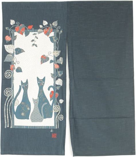 Neko Cotton Cloth Made In Japan Noren Curtain Tapestry