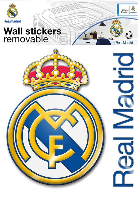 Real madrid logo and symbol, meaning, history, png. Real Madrid maxi logo: wall stickers and decorations by ...