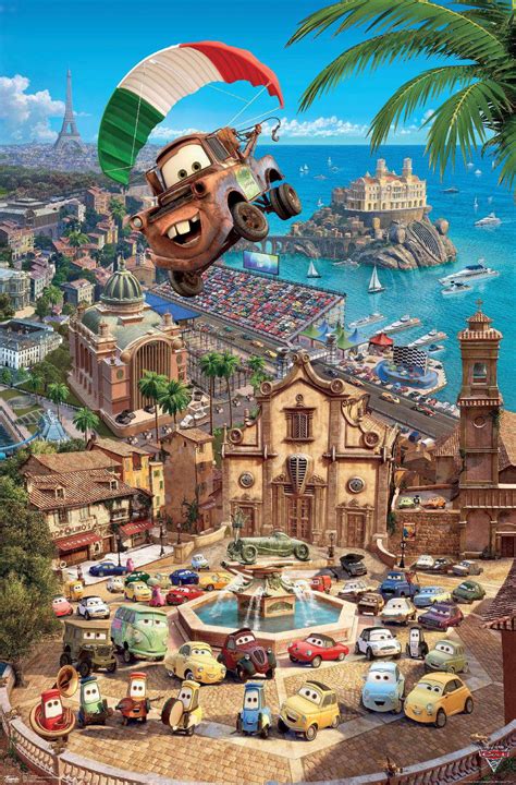 Disney Pixar Cars 2 Triptych 3 Wall Poster 14725 X 22375