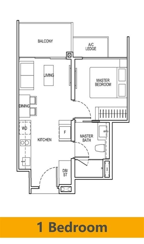 1 Bedroom Condo Floor Plans
