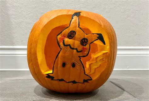 Oc Carved Mimikyu Pumpkin Rpokemon