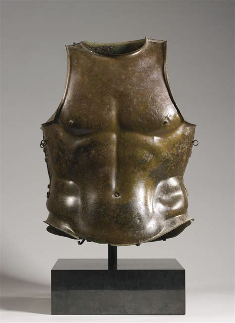 A Greek Bronze Cuirass Circa 4th Century Bc Composed Of A Front And