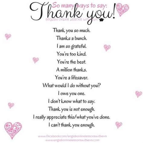 How to say thank you for a bonus. So Many Ways to Say THANK YOU - Materials For Learning English