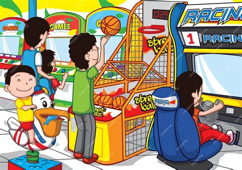 Premium Vector Arcade Games Illustration