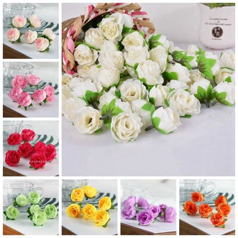 50pcs Artificial Silk Fake Rose Flower Heads Bulk Wedding Party Decor