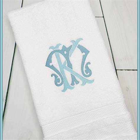 Monogram Hand Towel Etsy