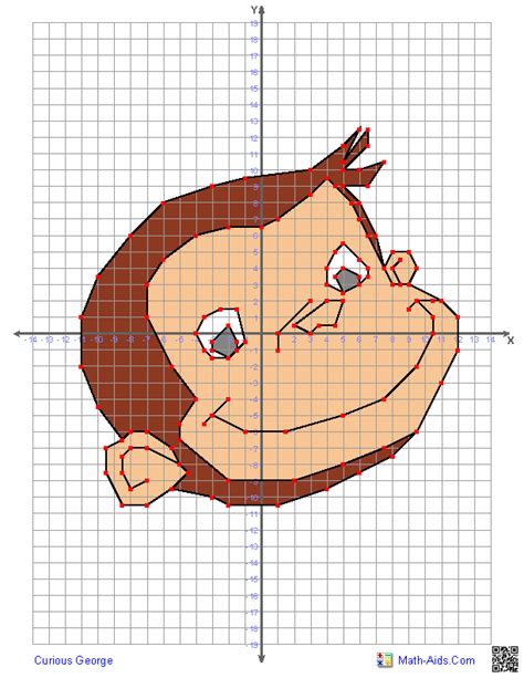 Curious George Graphing Worksheets With Characters Four Quadrant