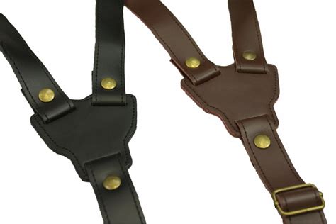 Mens Accessories Leather Braces Suspenders Set With Bag Bello Per Te
