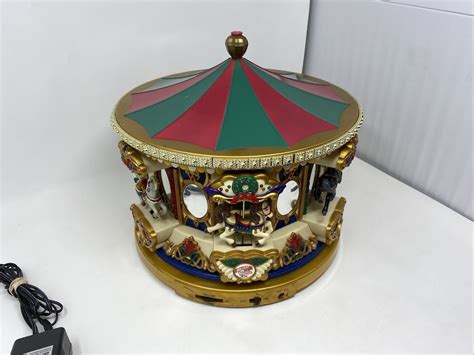 Mr Christmas Musical Carousel Holiday Merry Go Round Animated Etsy