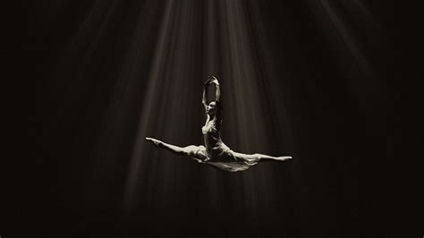 Download Wallpaper 1920x1080 Ballerina Ballet Dance Bw