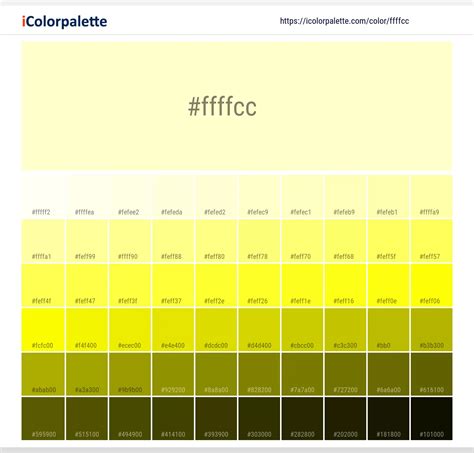 Conditioner Color Ffffcc Information Hsl Rgb Pantone