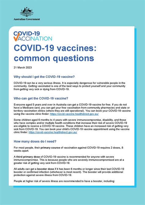 Covid 19 Vaccination Covid 19 Vaccines Common Questions Australian