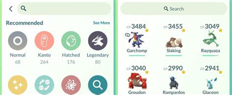 Full List Of Pokemon Go Search Terms