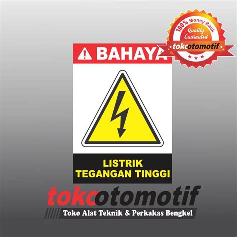 Jual Sticker Safety Sign K3 Listrik Tegangan Tinggi Shopee Indonesia