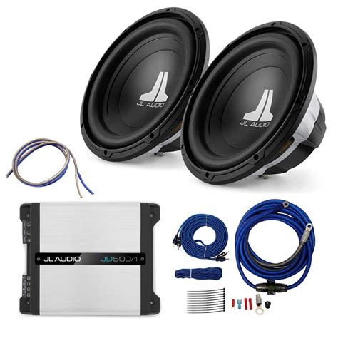Jl Audio Dual 12w0v3 500 Watt 12 Inch Subwoofer Kit 12w0v3x2 Jd5001