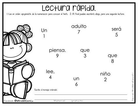 Ejercicio Para Trabajar La Lectura Rápida