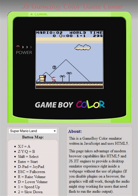 Gameboy Color Emulator Coloring