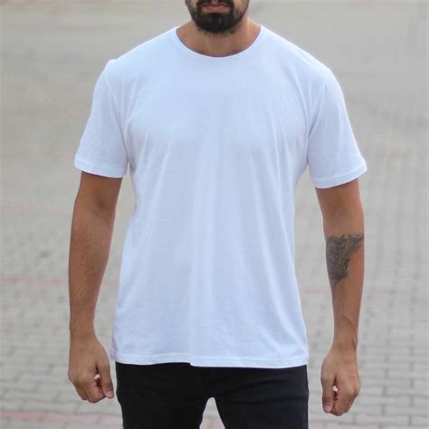 Mens Oversized Basic T Shirt White