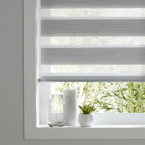 Kala Corded Grey Striped Day And Night Roller Blind W120cm L180cm