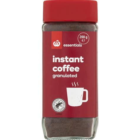 Essentials Instant Coffee Granulated 200g Woolworths