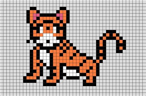 Tiger Pixel Art Pixel Art Pixel Art Design Lego Art