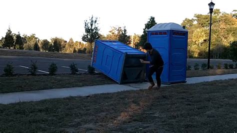 Knocking Over A Porta Potty Youtube