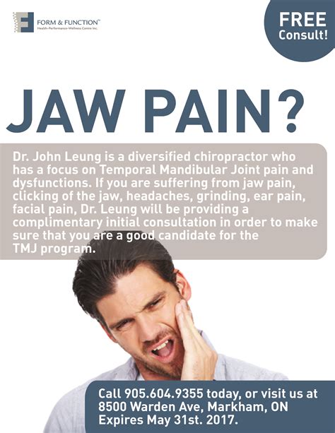 Have Jaw Pain Physiotherapy Chiropractic Massage Therapy In Markham