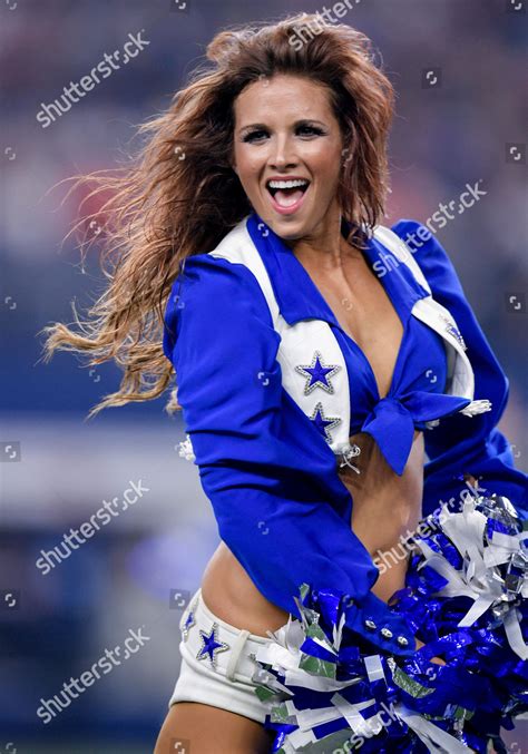 Dallas Cowboys Cheerleaders Perform During Nfl Editorial Stock Photo