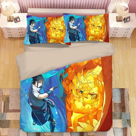 Naruto Bed Bedding Set Twin Full Queen King Size Itachi Akatsuki Kakashi Uzumaki Action Figures