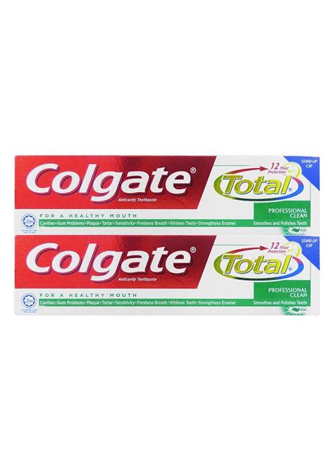 Colgate Total Professional Clean Gel Toothpaste 150g Twin Pack