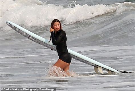Sofia Richie Showcases Her Curves In A Striped Bikini Before