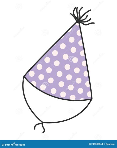 Purple Party Hat Stock Vector Illustration Of Party 249385864