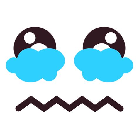Simple Teary Emoticon Face Transparent Png And Svg Vector File