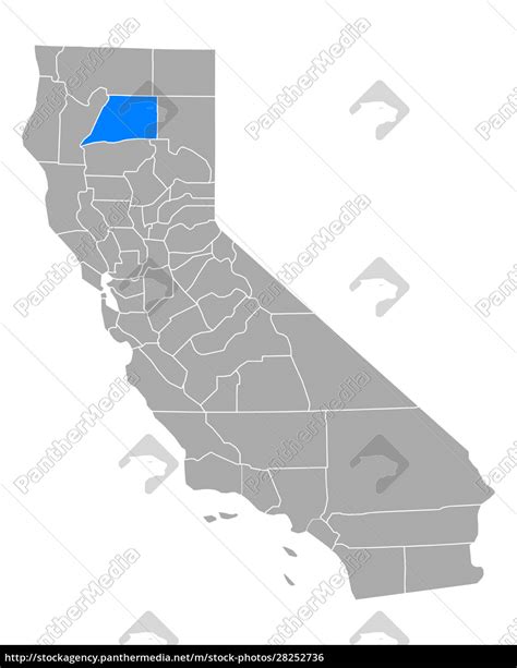 Map Of Shasta In California Royalty Free Photo 28252736