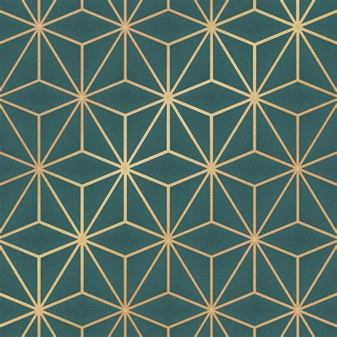 I Love Wallpaper Astral Metallic Geometric Wallpaper Emerald Green Gold Wallpaper From I Love