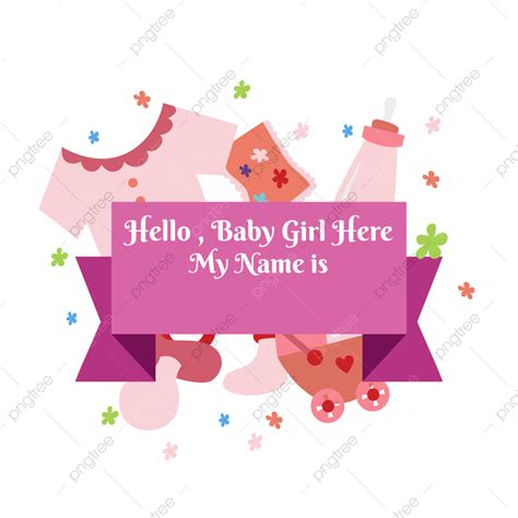 Baby Shower Stickers Vector Hd Png Images Sticker Greeting Baby Girl