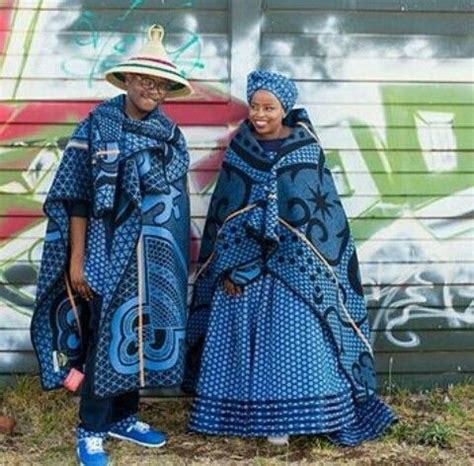 Lesotho Bride Groom African Traditional Wear African Wear African Print Fashion