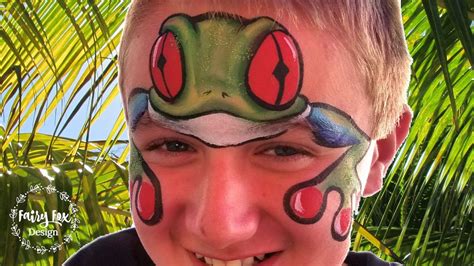 Tree Frog Face Paint Tutorial Youtube