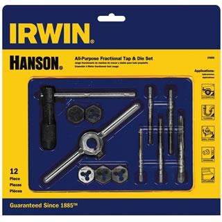 Irwin home taps & dies. 12-pc Machine Screw / Fractional Tap & Hex Die Set - Tools ...