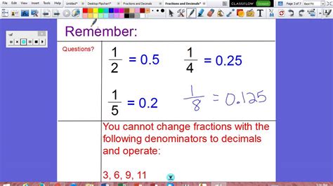 Fractions And Decimals Youtube