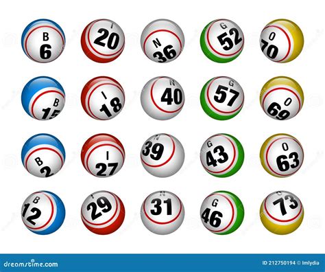 Vector Lottery Bingo Balls Isolated On White Background Stock Vector