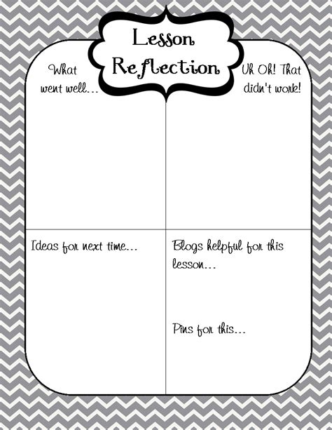Reflection Worksheets