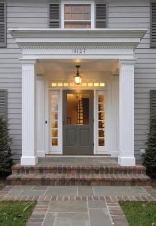 Grand entrance entrance doors doorway front doors house entrance portal cottage in the woods front entrances door knockers. Love the front porch design on this house & the stacked ...