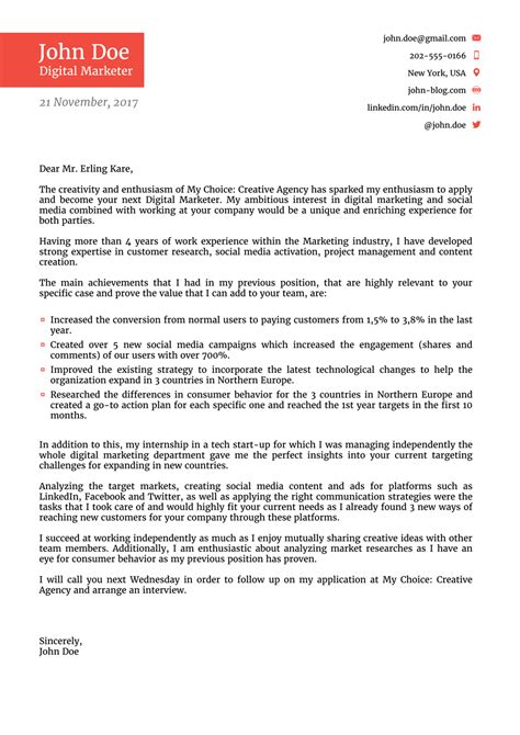 A cover letter, also known as an application letter, is a personalized letter from you to the person overseeing the hiring process for the job you're ideally, your cover letter and résumé complement each other, with each document answering any questions the recruiter has about your skills and work. 8+ Cover Letter Templates for Any Field Updated 2020