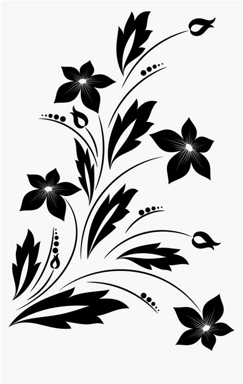 Flower Clipart Black And White Png Transparent Png Transparent Png