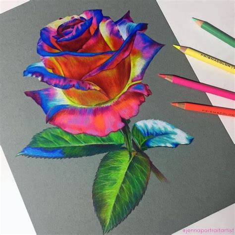 Very Vivid Colors In Varied Drawings Colorful Drawings Color Pencil