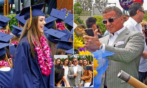 The actor shared a picture of the occasion on instagram. Sylvester Stallone attends daughter Sistine's graduation ...